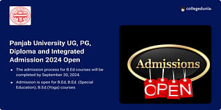 Panjab University Admission 2024 Open for B.Ed. Program @chandigarhbed.puchd.ac.in; Direct Link Here